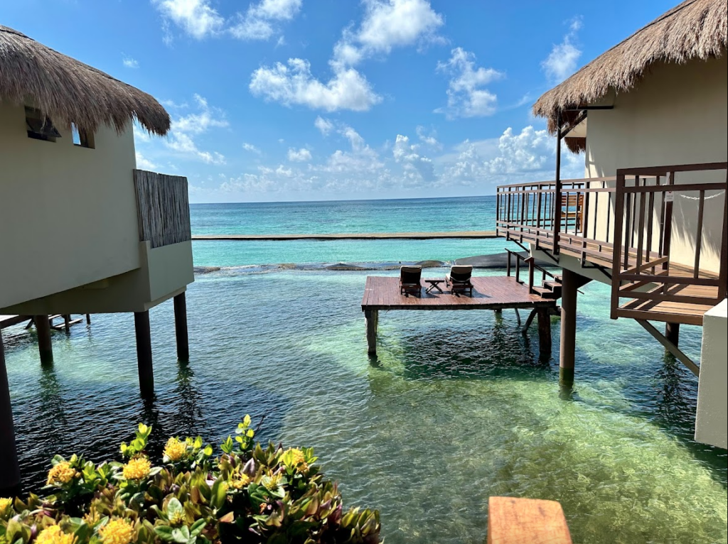 Palafitos at El Dorado Maroma, Riviera Maya. overwater bungalow
