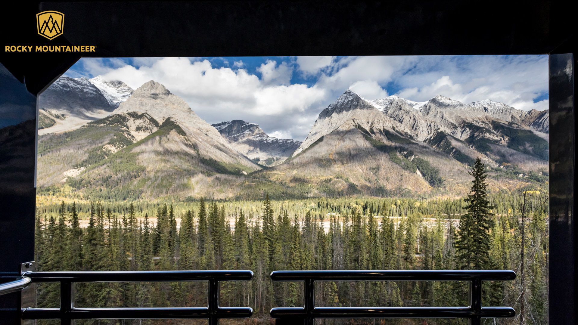 luxury rail travel, luxury train, observation deck, Rocky Mountaineer