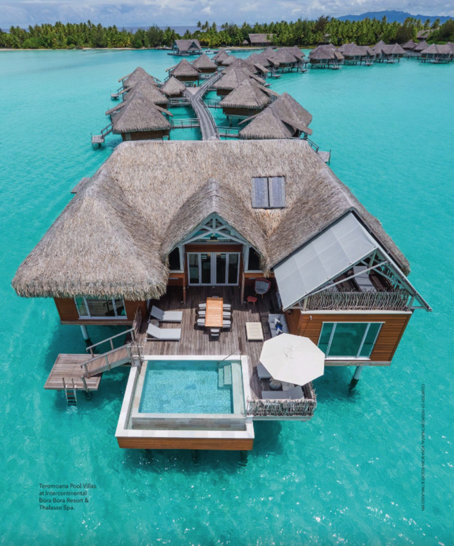 overwater bungalow, intercontinental bora bora, tahiti,