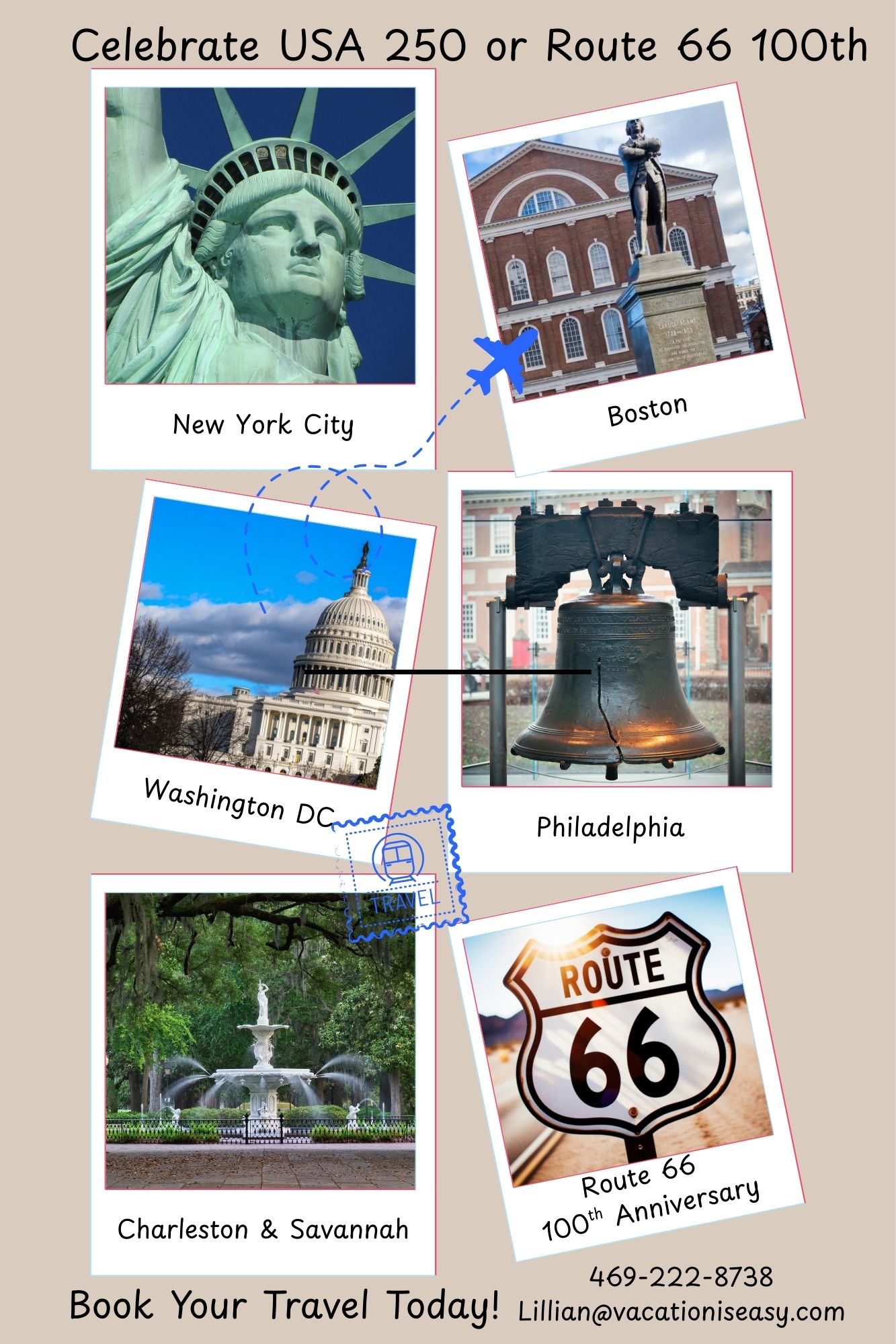 USA250, America250, Brand USA. Route 66